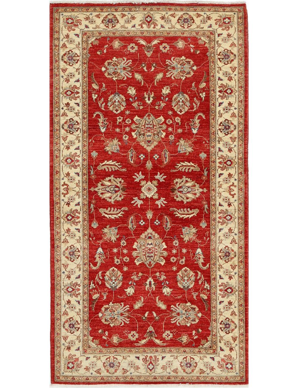 Ziegler 3' 5" X 6' 6" Hand-Knotted Wool Rug 3' 5" X 6' 6" (104 X 198) / Red / Ivory
