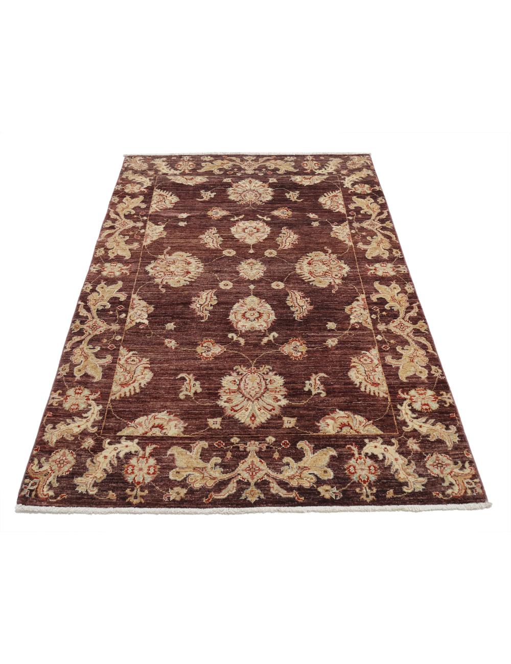 Ziegler 3' 9" X 5' 10" Hand-Knotted Wool Rug 3' 9" X 5' 10" (114 X 178) / Brown / Ivory