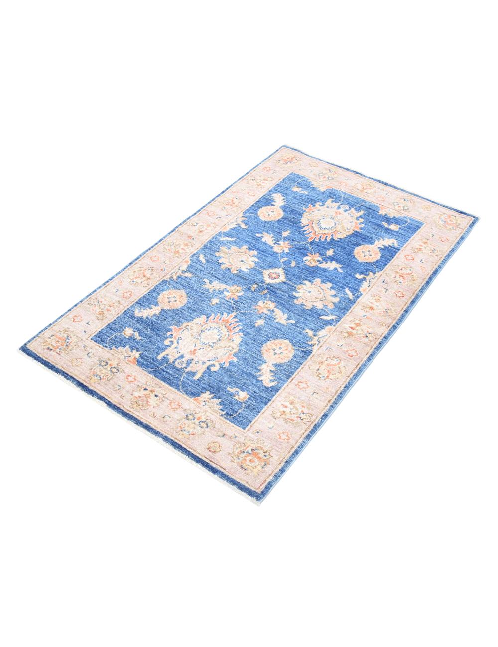 Ziegler 2' 7" X 4' 0" Hand-Knotted Wool Rug 2' 7" X 4' 0" (79 X 122) / Blue / Lilac