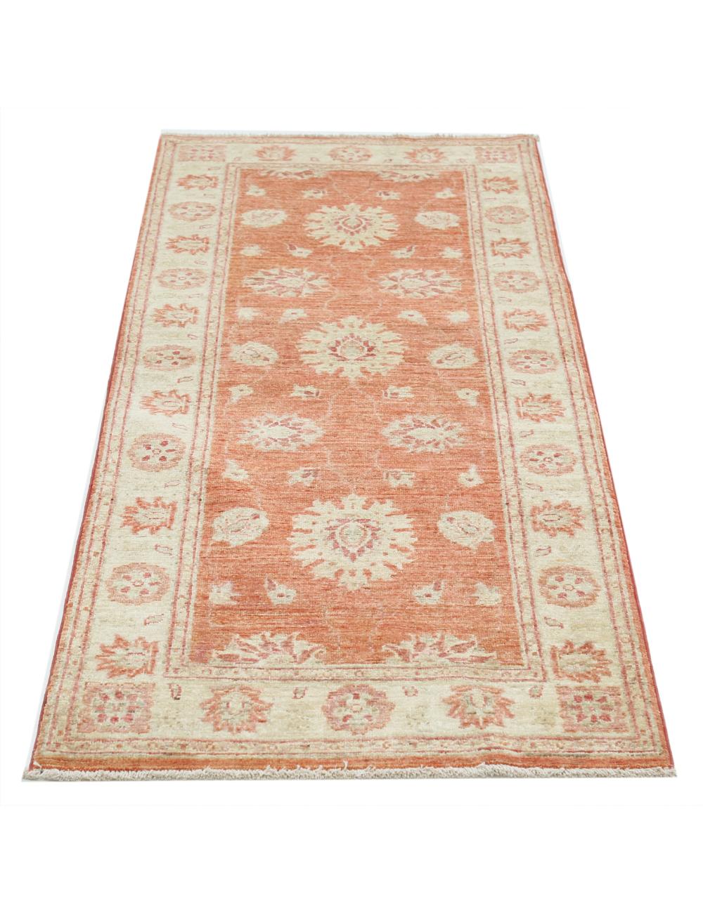 Ziegler 2' 4" X 6' 3" Hand-Knotted Wool Rug 2' 4" X 6' 3" (71 X 191) / Red / Ivory
