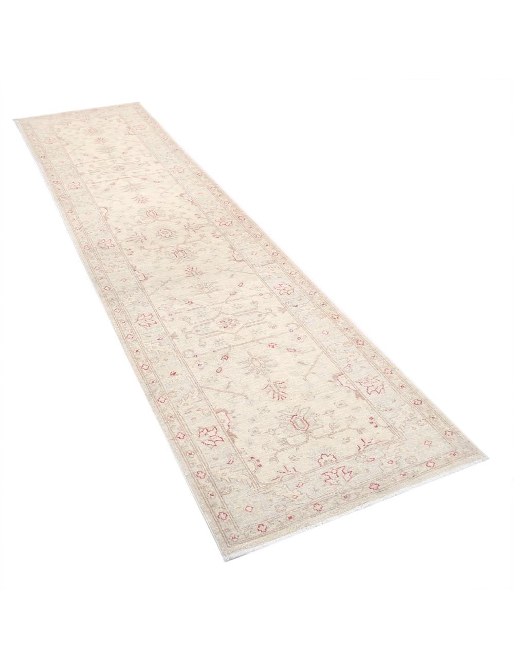 Ziegler 2' 7" X 9' 7" Hand-Knotted Wool Rug 2' 7" X 9' 7" (79 X 292) / Ivory / Blue