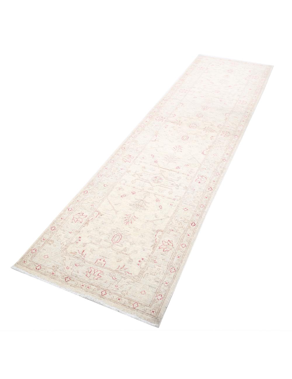 Ziegler 2' 7" X 9' 7" Hand-Knotted Wool Rug 2' 7" X 9' 7" (79 X 292) / Ivory / Blue