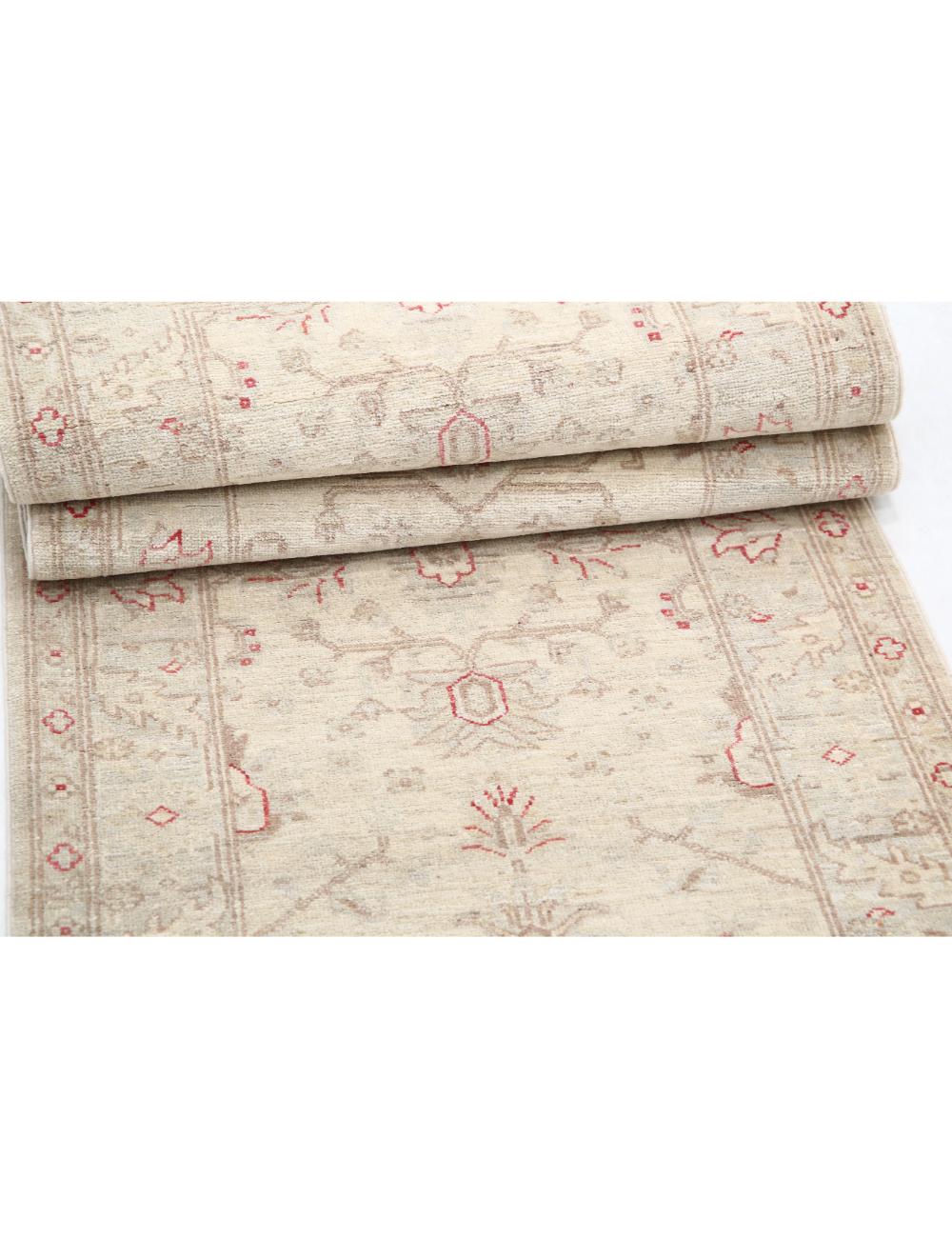 Ziegler 2' 7" X 9' 7" Hand-Knotted Wool Rug 2' 7" X 9' 7" (79 X 292) / Ivory / Blue