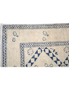 Ziegler 2' 6" X 9' 11" Hand-Knotted Wool Rug 2' 6" X 9' 11" (76 X 302) / Ivory / Blue
