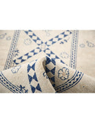 Ziegler 2' 6" X 9' 11" Hand-Knotted Wool Rug 2' 6" X 9' 11" (76 X 302) / Ivory / Blue