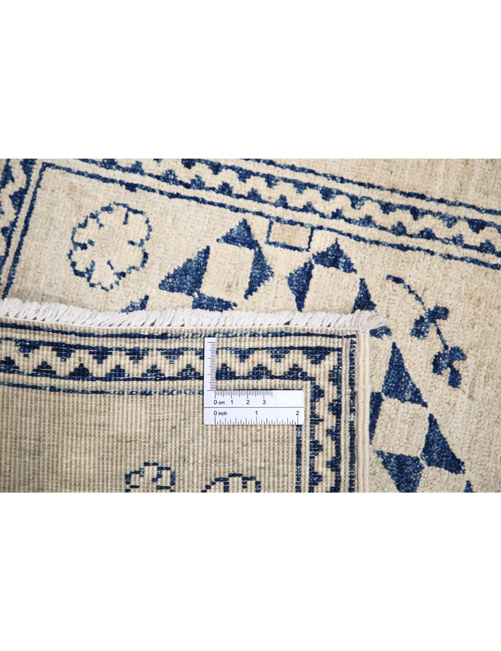 Ziegler 2' 6" X 9' 11" Hand-Knotted Wool Rug 2' 6" X 9' 11" (76 X 302) / Ivory / Blue