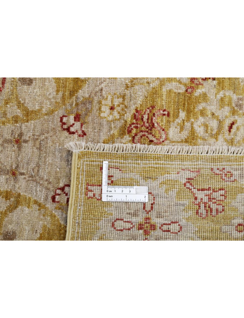 Ziegler 3' 1" X 9' 8" Hand-Knotted Wool Rug 3' 1" X 9' 8" (94 X 295) / Gold / Ivory