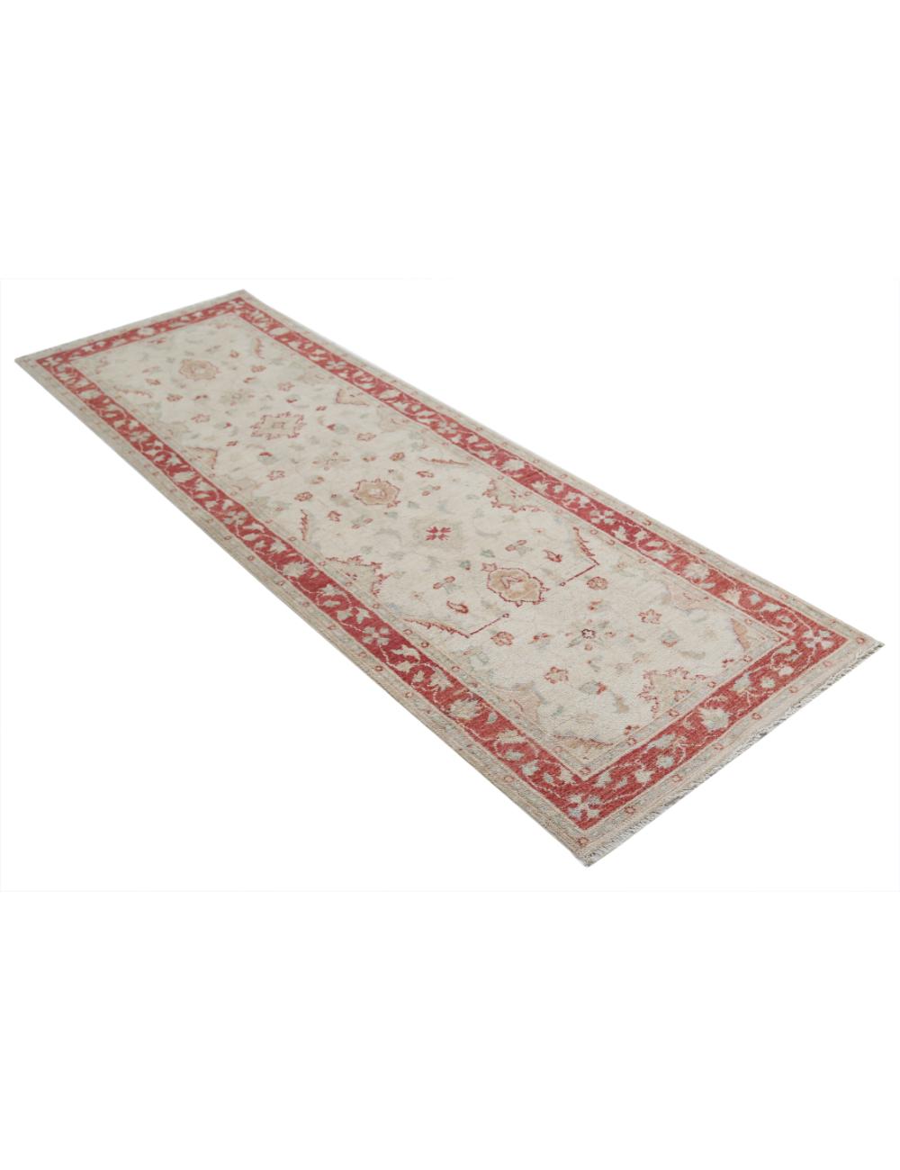 Ziegler 2' 6" X 7' 10" Hand-Knotted Wool Rug 2' 6" X 7' 10" (76 X 239) / Ivory / Red