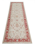Ziegler 2' 6" X 7' 10" Hand-Knotted Wool Rug 2' 6" X 7' 10" (76 X 239) / Ivory / Red