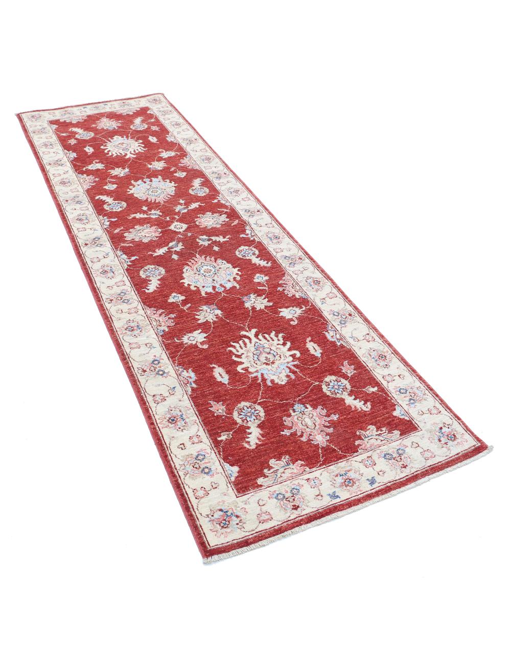 Ziegler 2' 7" X 8' 5" Hand-Knotted Wool Rug 2' 7" X 8' 5" (79 X 257) / Red / Ivory