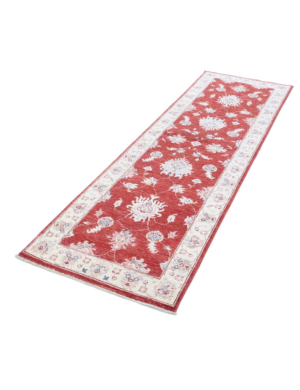 Ziegler 2' 7" X 8' 5" Hand-Knotted Wool Rug 2' 7" X 8' 5" (79 X 257) / Red / Ivory