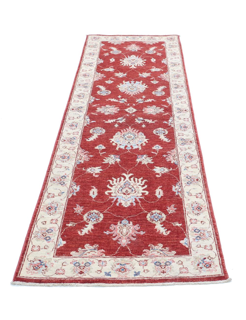 Ziegler 2' 7" X 8' 5" Hand-Knotted Wool Rug 2' 7" X 8' 5" (79 X 257) / Red / Ivory