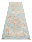 Ziegler 2' 8" X 8' 2" Hand-Knotted Wool Rug 2' 8" X 8' 2" (81 X 249) / Blue / Ivory