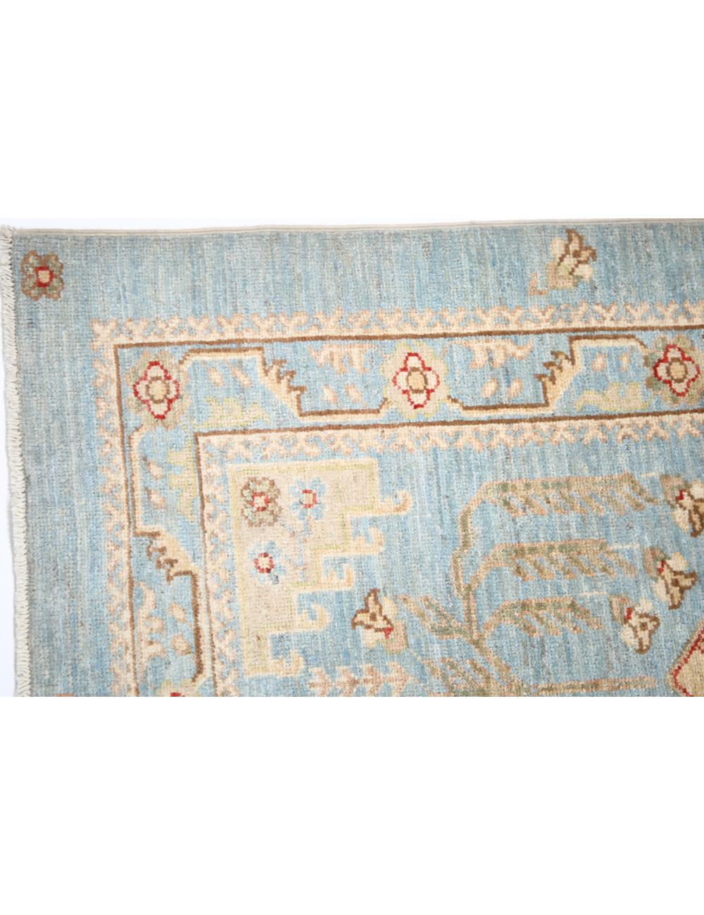 Ziegler 2' 8" X 8' 2" Hand-Knotted Wool Rug 2' 8" X 8' 2" (81 X 249) / Blue / Ivory