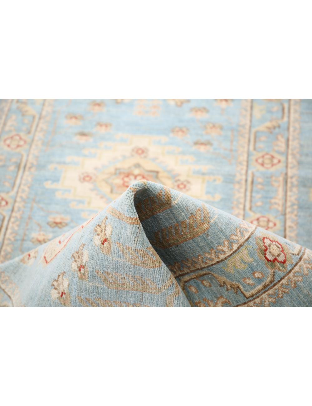 Ziegler 2' 8" X 8' 2" Hand-Knotted Wool Rug 2' 8" X 8' 2" (81 X 249) / Blue / Ivory