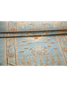 Ziegler 2' 8" X 8' 2" Hand-Knotted Wool Rug 2' 8" X 8' 2" (81 X 249) / Blue / Ivory