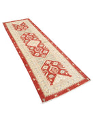 Ziegler 2' 9" X 8' 4" Hand-Knotted Wool Rug 2' 9" X 8' 4" (84 X 254) / Red / Ivory