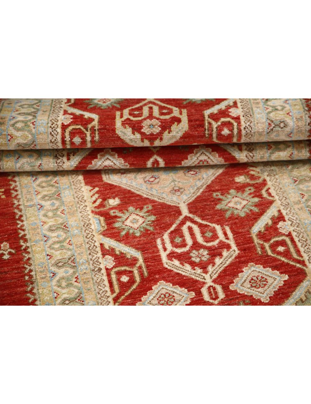Ziegler 2' 9" X 8' 4" Hand-Knotted Wool Rug 2' 9" X 8' 4" (84 X 254) / Red / Ivory