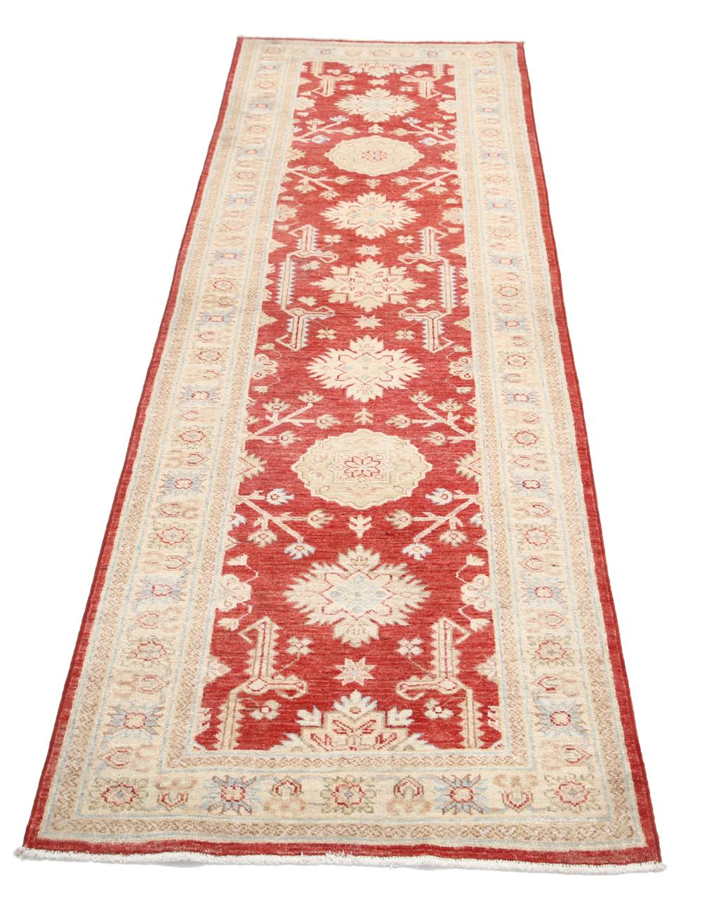 Ziegler 2' 6" X 7' 7" Hand-Knotted Wool Rug 2' 6" X 7' 7" (76 X 231) / Red / Ivory