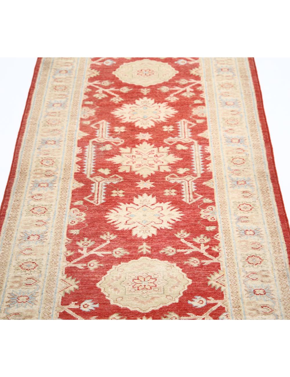Ziegler 2' 6" X 7' 7" Hand-Knotted Wool Rug 2' 6" X 7' 7" (76 X 231) / Red / Ivory