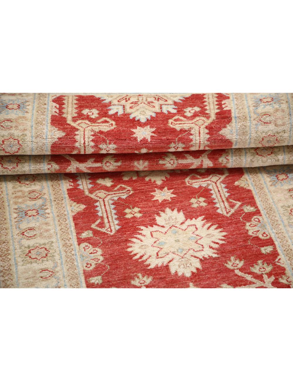 Ziegler 2' 6" X 7' 7" Hand-Knotted Wool Rug 2' 6" X 7' 7" (76 X 231) / Red / Ivory