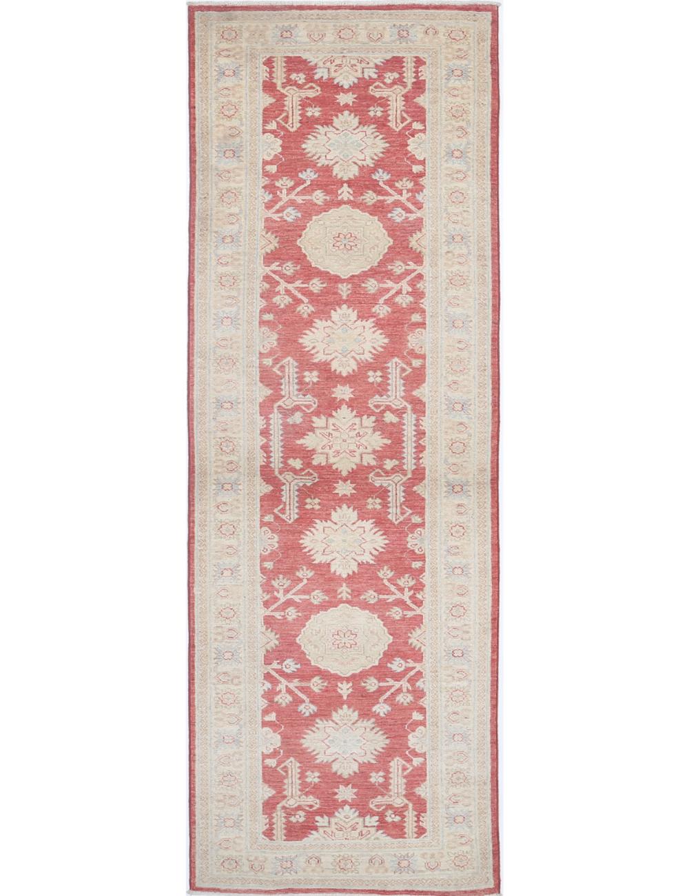 Ziegler 2' 6" X 7' 7" Hand-Knotted Wool Rug 2' 6" X 7' 7" (76 X 231) / Red / Ivory