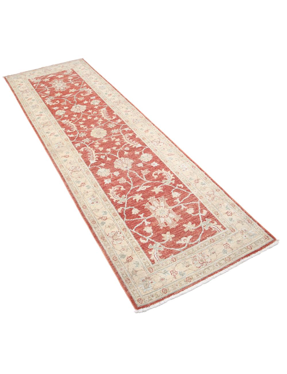 Ziegler 2' 6" X 7' 11" Hand-Knotted Wool Rug 2' 6" X 7' 11" (76 X 241) / Red / Ivory