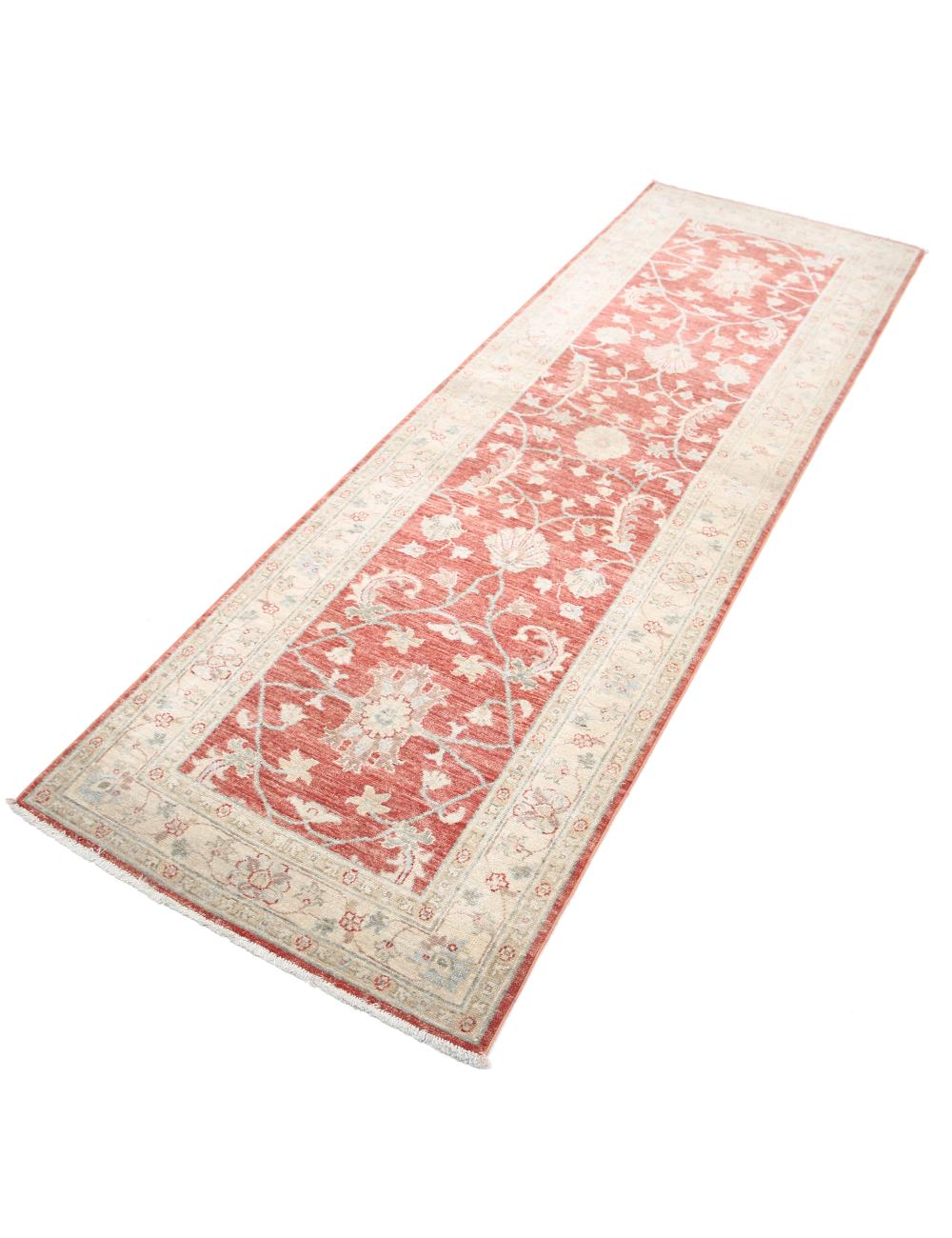 Ziegler 2' 6" X 7' 11" Hand-Knotted Wool Rug 2' 6" X 7' 11" (76 X 241) / Red / Ivory