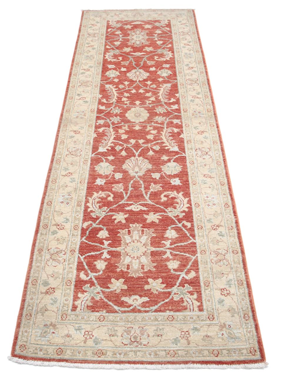 Ziegler 2' 6" X 7' 11" Hand-Knotted Wool Rug 2' 6" X 7' 11" (76 X 241) / Red / Ivory