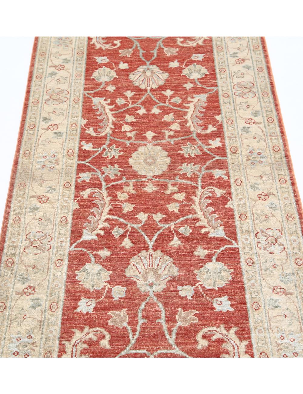 Ziegler 2' 6" X 7' 11" Hand-Knotted Wool Rug 2' 6" X 7' 11" (76 X 241) / Red / Ivory