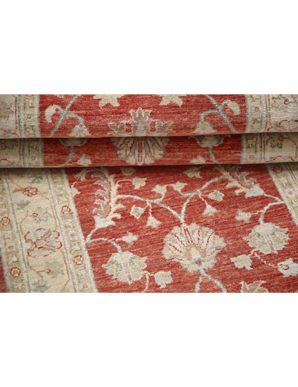 Ziegler 2' 6" X 7' 11" Hand-Knotted Wool Rug 2' 6" X 7' 11" (76 X 241) / Red / Ivory