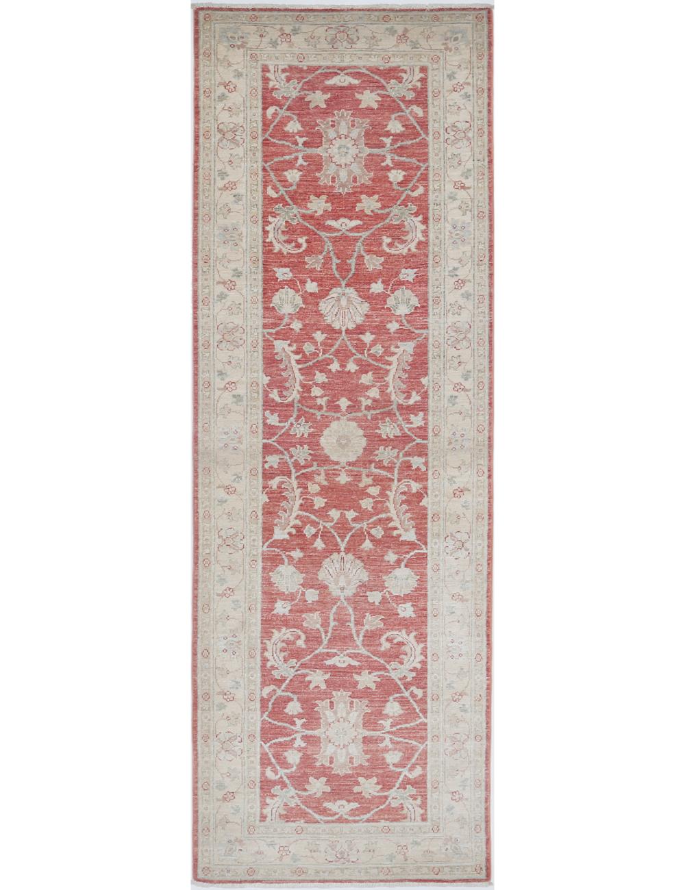 Ziegler 2' 6" X 7' 11" Hand-Knotted Wool Rug 2' 6" X 7' 11" (76 X 241) / Red / Ivory