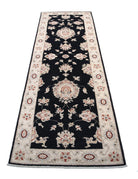 Ziegler 2' 7" X 8' 3" Hand-Knotted Wool Rug 2' 7" X 8' 3" (79 X 251) / Black / Ivory