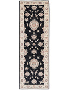 Ziegler 2' 7" X 8' 3" Hand-Knotted Wool Rug 2' 7" X 8' 3" (79 X 251) / Black / Ivory