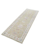 Ziegler 2' 6" X 8' 0" Hand-Knotted Wool Rug 2' 6" X 8' 0" (76 X 244) / Green / Grey
