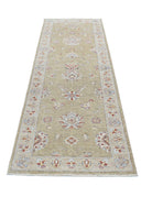 Ziegler 2' 6" X 8' 0" Hand-Knotted Wool Rug 2' 6" X 8' 0" (76 X 244) / Green / Grey