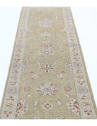 Ziegler 2' 6" X 8' 0" Hand-Knotted Wool Rug 2' 6" X 8' 0" (76 X 244) / Green / Grey