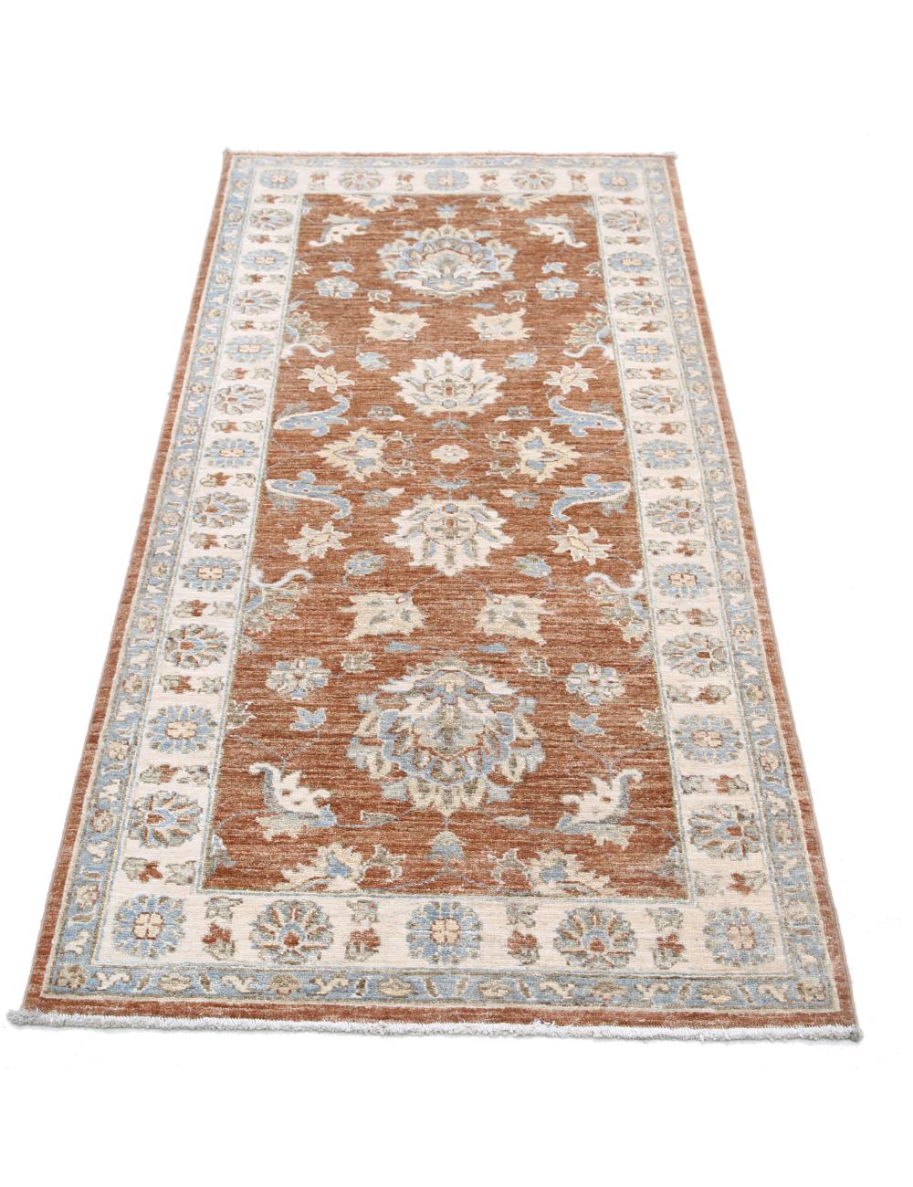 Ziegler 2' 6" X 5' 9" Hand-Knotted Wool Rug 2' 6" X 5' 9" (76 X 175) / Brown / Ivory