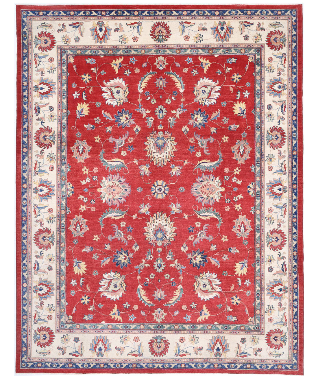 Ziegler 10'1'' X 13'3'' Hand-Knotted Wool Rug 10'1'' x 13'3'' (303 X 398) / Red / Ivory