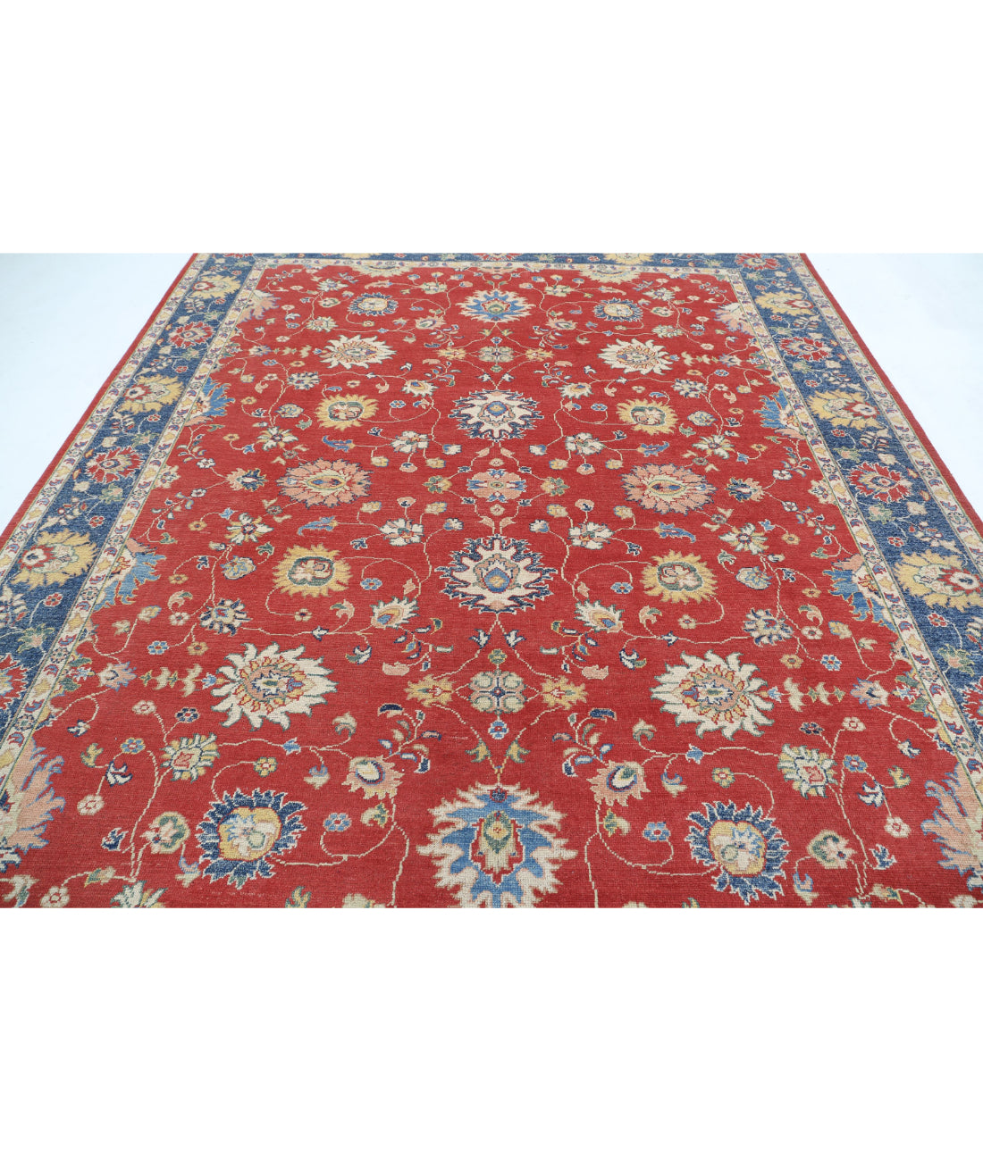 Ziegler 8'11'' X 11'0'' Hand-Knotted Wool Rug 8'11'' x 11'0'' (268 X 330) / Red / Blue