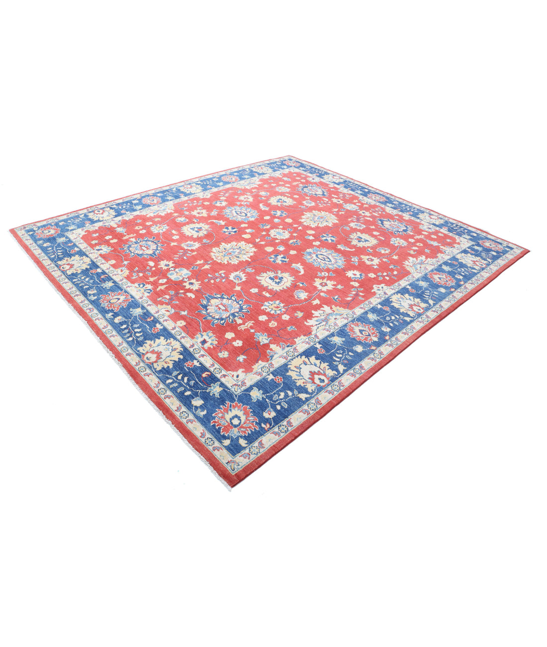 Ziegler 8'4'' X 9'4'' Hand-Knotted Wool Rug 8'4'' x 9'4'' (250 X 280) / Red / Blue