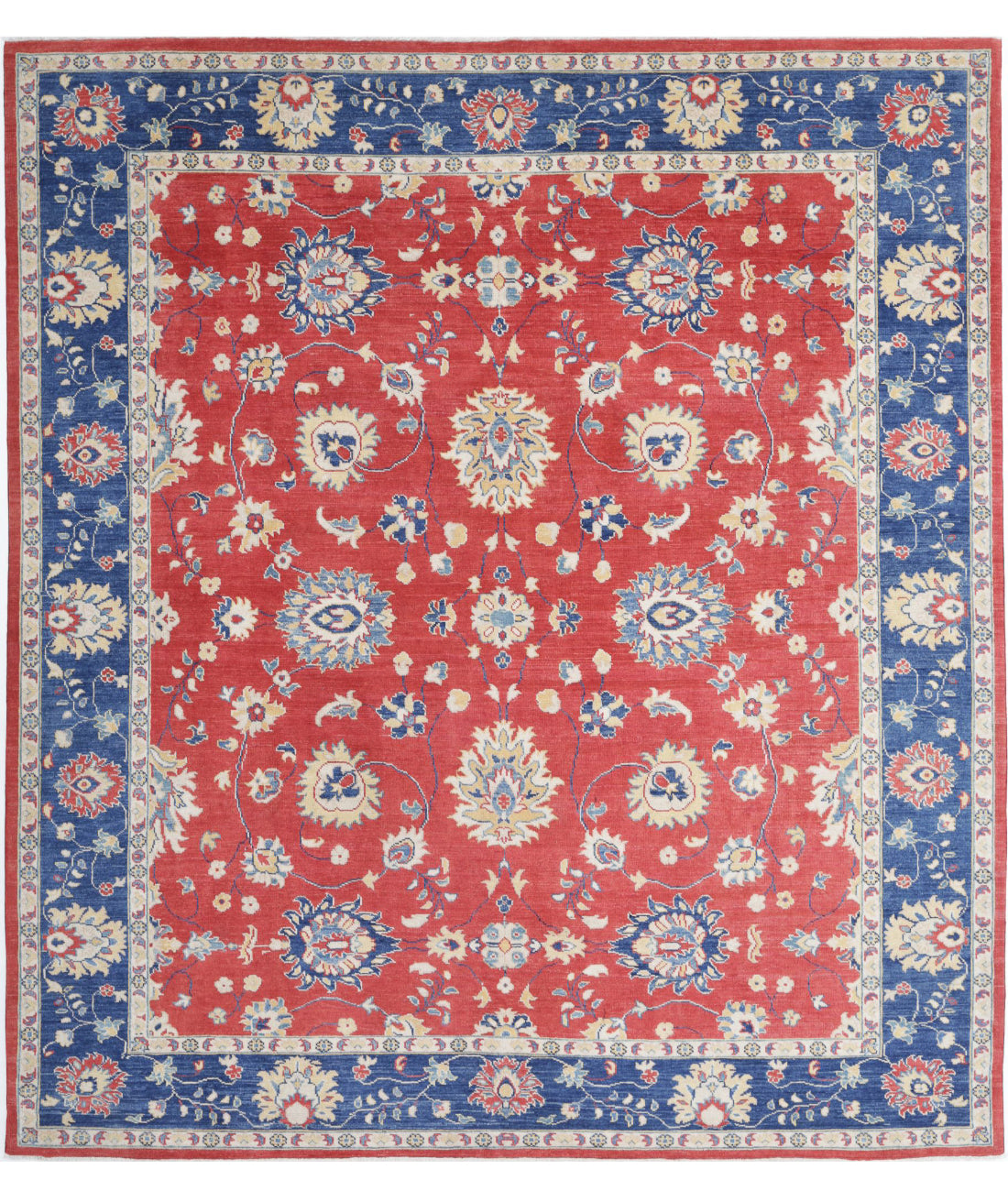 Ziegler 8'4'' X 9'4'' Hand-Knotted Wool Rug 8'4'' x 9'4'' (250 X 280) / Red / Blue