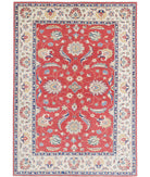 Ziegler 6'4'' X 9'4'' Hand-Knotted Wool Rug 6'4'' x 9'4'' (190 X 280) / Red / Ivory