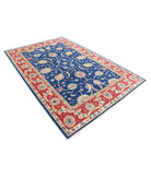 Ziegler 6'2'' X 9'2'' Hand-Knotted Wool Rug 6'2'' x 9'2'' (185 X 275) / Blue / Red