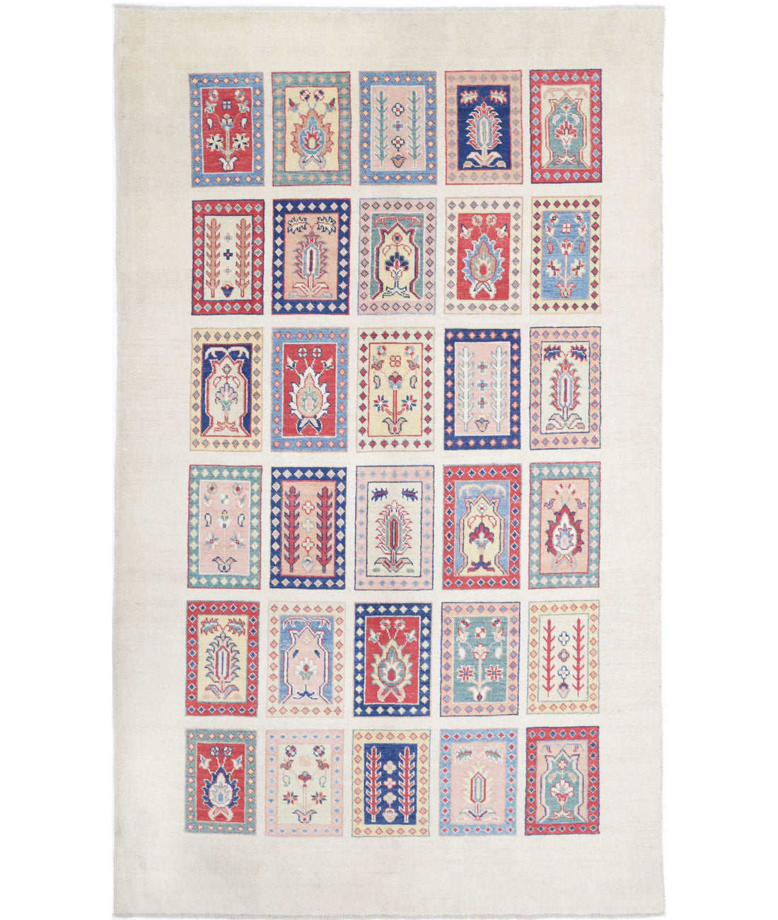 Ziegler 6'7'' X 11'2'' Hand-Knotted Wool Rug 6'7'' x 11'2'' (198 X 335) / Ivory / Red