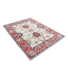 Ziegler 5'1'' X 6'9'' Hand-Knotted Wool Rug 5'1'' x 6'9'' (153 X 203) / Ivory / Red