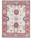 Ziegler 5'1'' X 6'9'' Hand-Knotted Wool Rug 5'1'' x 6'9'' (153 X 203) / Ivory / Red