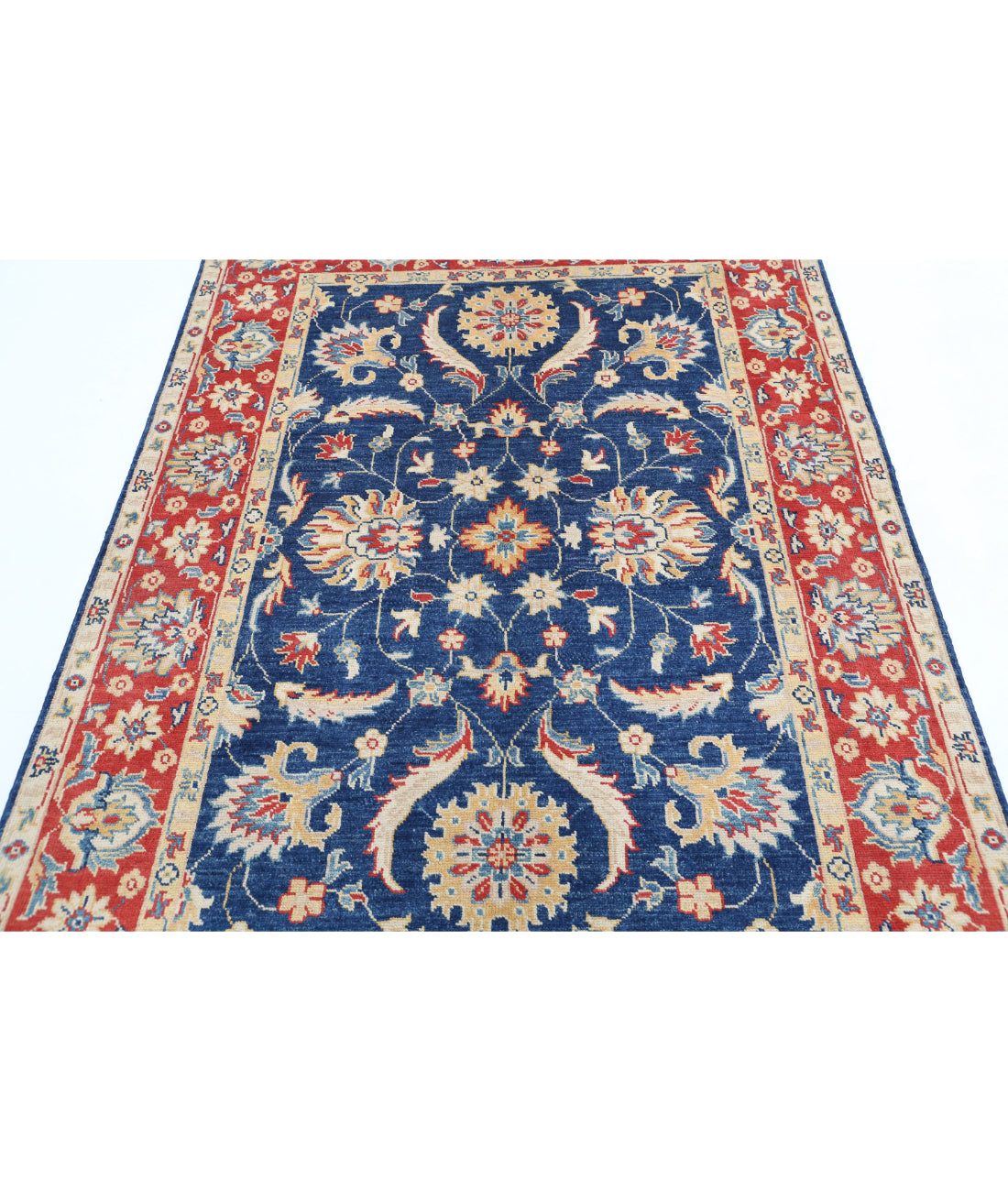 Ziegler 4'8'' X 6'9'' Hand-Knotted Wool Rug 4'8'' x 6'9'' (140 X 203) / Blue / Red