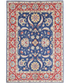 Ziegler 4'8'' X 6'9'' Hand-Knotted Wool Rug 4'8'' x 6'9'' (140 X 203) / Blue / Red
