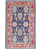 Ziegler 3'11'' X 6'6'' Hand-Knotted Wool Rug 3'11'' x 6'6'' (118 X 195) / Blue / Red